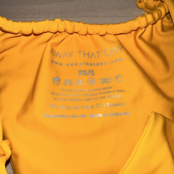 NWOT Away That Day Rio Orange String Swim Bikini Bottoms Women's X-Small/Small - Picture 4 of 6